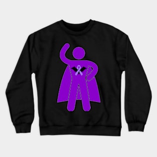 Bat Awareness Ribbon Superhero Man Silhouette 2 Crewneck Sweatshirt